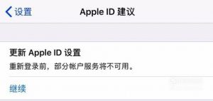 更新apple id设置 部分账户需要重新登录怎么办