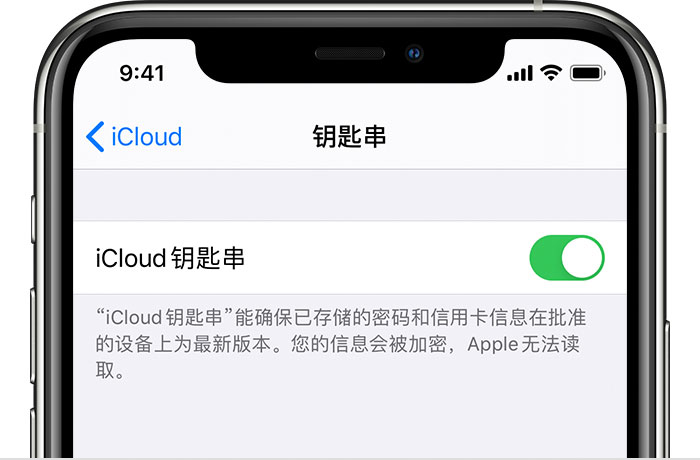 如何在iPhone上启用“iCloud钥匙串”？