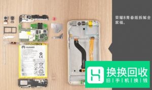 华为荣耀8青春版手机拆机换电池教程
