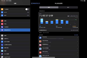 ipad的屏幕使用时间