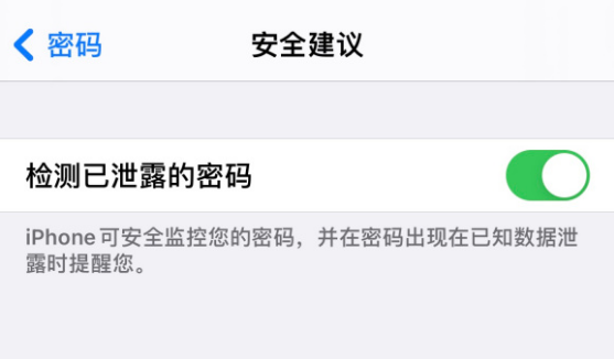 iOS 14检查账户密码是否安全