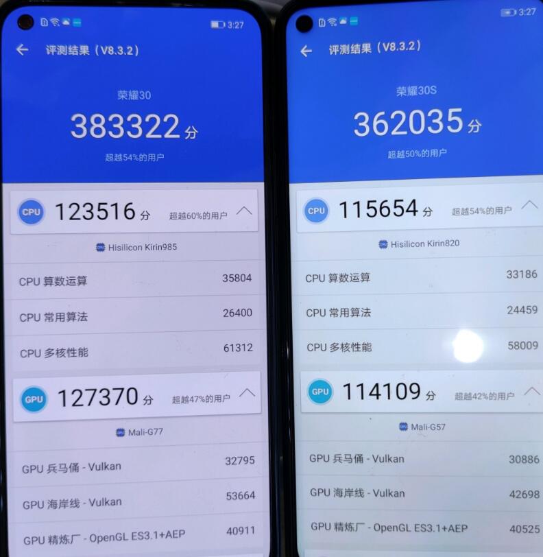 麒麟820和麒麟985区别
