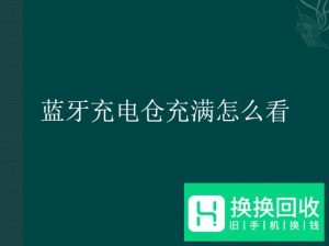 蓝牙充电仓充满怎么看
